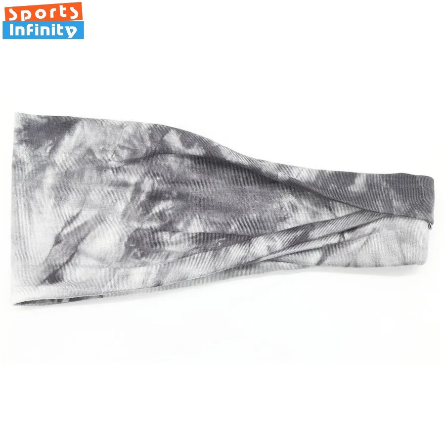 tie dye sports headband women yoga headbands fitness sweatband anti sweat printed headscarf running head band hair accessories