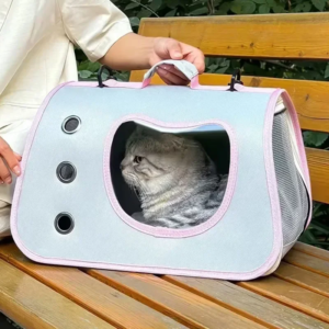 portable cat carrier travel bag transparent foldable breathable cat backpack handheld tote carrying pets travel essential