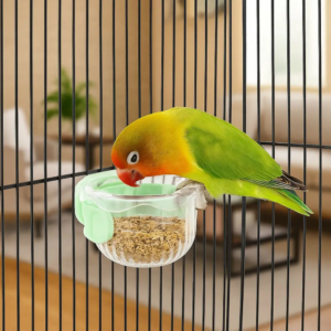 pet accessories hanging bird food bowl removable wide mouth parrot water bowl anti spill parrot feeding bowl household