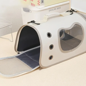 portable pet carrier bag for small dogs cats outdoor foldable cat bag breathable cat shoulder bag kitten carrying bag