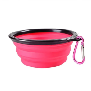 foldable portable travel feeding bowls, eco friendly silicone pet dog cat food and water feeder, food container accessories