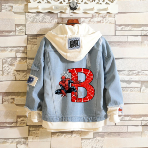 spiderman marvels men hooded denim jacket casual baseball jacket male casual cardigan coat versatile tops spring autumn clothing