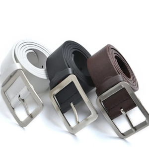 faux leather belt men solid color fashion men's buckle waist strap business casual gift classice vintage high qualit men belt