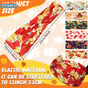 thanksgiving maple leaf pumpkin candy pattern women yoga headband running sweatband sports headband thanksgiving accessories