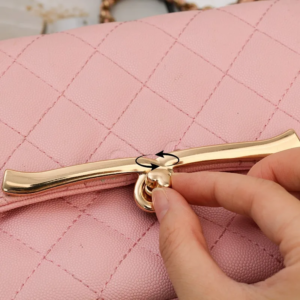 new golden spiral buckle with heart shaped buckle ring long lock for lady handbag craft bag replacement purse diy handmade tools