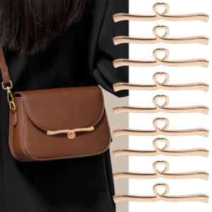 new golden spiral buckle with heart shaped buckle ring long lock for lady handbag craft bag replacement purse diy handmade tools