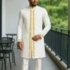 new high end men's african traditional suit, luxury trendy embroidered 2 piece set, cultural design for wedding celebrations