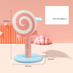 manufacturer wholesale pink blue cute sisal cat scratcher tree lollipop design