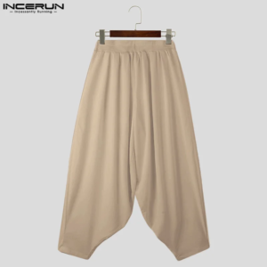 2024 men wide leg pants solid color elastic waist loose casual trousers men oversize streetwear fashion long pants s 5xl incerun