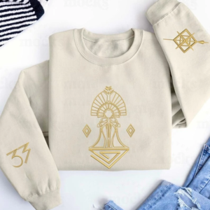 clair obscur expedition 33 sweater elegant gold line embroidered shirt gift for gamer sweatshirt streetwear 2025 women men topa