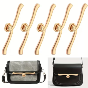 new golden spiral buckle with heart shaped buckle ring long lock for lady handbag craft bag replacement purse diy handmade tools