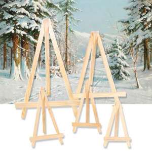 holder painting & sketch wood mini easel foldable portable triangle display stand small desk stand tripod artworks