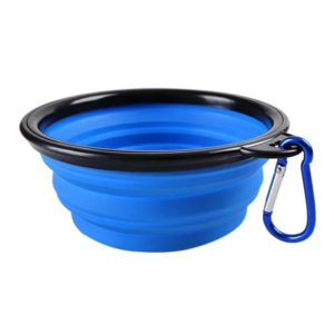 foldable portable travel feeding bowls, eco friendly silicone pet dog cat food and water feeder, food container accessories