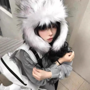 luxury fluffy faux fur hat winter thicken warm hat fashion wide brim beanies pullover caps outdoor windproof plush russian cap