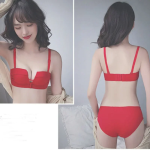women's bra small chest comfort push up brasieres no steel ring underwear sexy backless bras red black bralette