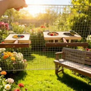 1set wood bird stand platform with single/double stainless steel feed bowl chew toy for pet bird parrot cage hanging accessories