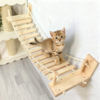 wall mounted cat bridge pet cat tree house bed hammock sisal cat ladder step scratcher post cat climbing frame furniture cat toy