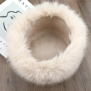 faux fox fur bucket hat for women women's winter snow ski cap thicken cold panama cap windproof russian hat bonnet bomber hat