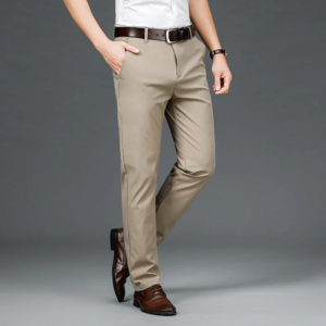 spring autumn smart casual suit pants men stretch straight black khaki trousers mens formal office solid color suit pants man