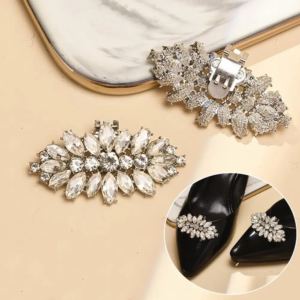 1pc shoe clip jewelry bows charm buckle wedding shoes high heel women bride decoration rhinestone shiny decorative clips