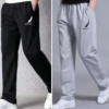 male trousers thin long trousers men sports running long pants trendy summer straight leg long sweatpants daily clothing