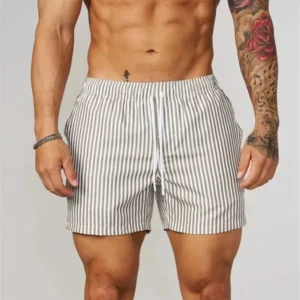 men‘s and women's y2k striped shorts, pajamas, underwear, casual wear, summer beach shorts, wide leg boxer shorts, boys' shorts