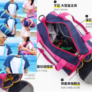 waterproof sports clothing shoes storage children swim bag with dry wet separation for pool sea fitness gear accessories