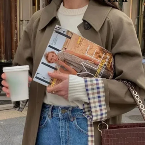 women fashion long trench coat autumn/winter lapel long sleeve single breasted coat loose solid color simple street jacket