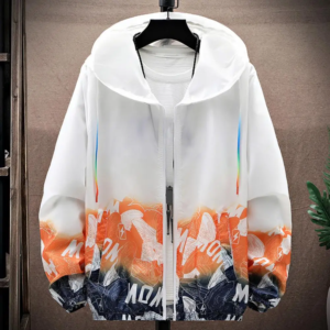 men lightweight coat men's sun hooded windbreaker with quick drying technology zipper placket shoes print for daily