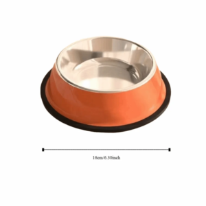 durable stainless steel pet cat dog bowl anti tip easy to clean metal feeder bowl non slip pet feeding bowl pet accessories