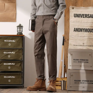 autumn winter men's casual pants business straight elastic trouser y2k brand fashion korean clothing work cargo pants streetwear