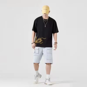 lovers embroidered phenix summer t shirt 2025 new men cotton t shirt students casual tee short sleeves top loose t shirt 4xl