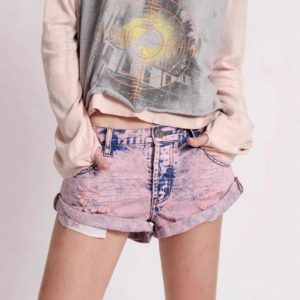 women shorts denim distressed cuffs jeans high waist loose straight pants jean washed zipper fly spliced pockets streetwear