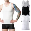 men vest pure cotton breathable solid motion men’s underwears cotton undershirts l 4xl waistcoat for men sports fitness vest