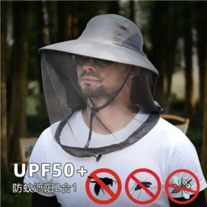 men's and women's outdoor mosquito caps, fishing caps, sun protection wide brimmed hats for mountaineering, face masks and hats