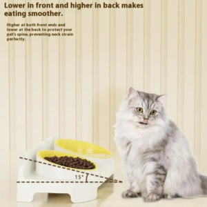 new slanted double bowl pet non slip protection neck brace feeding and water cat dog bowl pet feeding supplies accessories