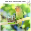 parrot food bowl feeder cup with clip small pet bird feeder water bowl bird cage feeder pet feeding basin bracket accessories