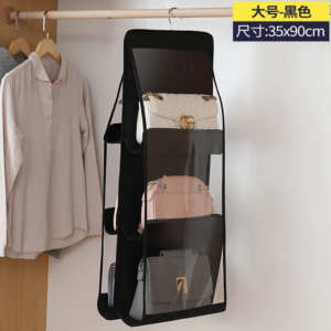 6/8 pocket hanging handbag organizer handbag storage artifact bag dust proof cover household wardrobe closet organizer