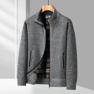 men's knitted cardigan jacket autumn winter plush sweater men's clothes high quality jerseys warm casual jackets sweaters coat