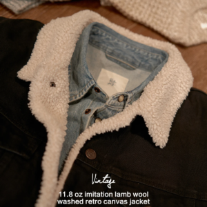 simwood 2025 winter new oversize sherpa lined trucker jacket men 11.8oz washed vintage canvas fabric plus size coats