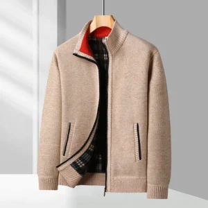 men's knitted cardigan jacket autumn winter plush sweater men's clothes high quality jerseys warm casual jackets sweaters coat