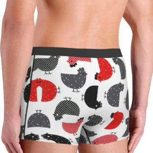 creative cartoon chicken print mens boxer briefs funny men underwear men briefs comfort soft boxer briefs