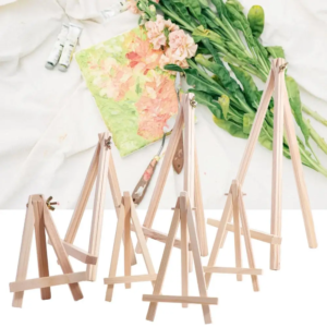 holder painting & sketch wood mini easel foldable portable triangle display stand small desk stand tripod artworks