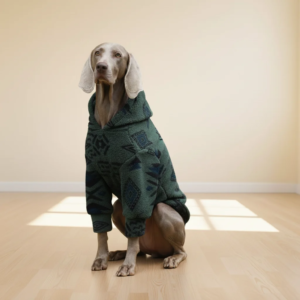 autumn winter large dog sherpa fleece clothes warm anti shedding roman rhombus dog sweatshirt stylish thickened big dog apparel