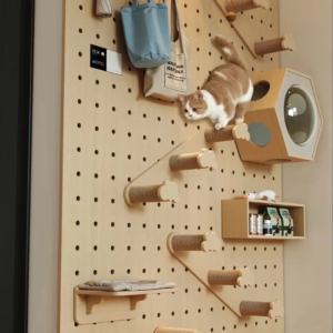 wall mounted cat furniture scratcher hammock hiding house bridge cat climbing shelves cats gym playground claw grinding toy