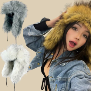 korea ear protection cap plush beanie hat women autumn winter thick fluffy faux fur russian hat beanies pullover caps bomber hat
