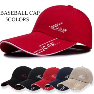 baseball cap men summer visor cap straight visor baseball cap for men sunshade long brim adjustable breathable peaked hat