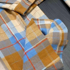 vintage fall plaid wide leg pants women casual loose high waist retro trousers american pockets lady high quality straight pant