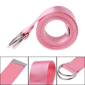 r1we double ring buckle waist belt candy color canvas color for men and women