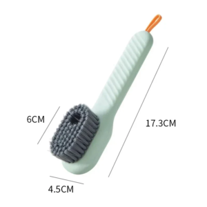 household detergent infused shoe brush plastic handle multifunction soft bristles cleaning tool for sneakers & fabrics cleaning
